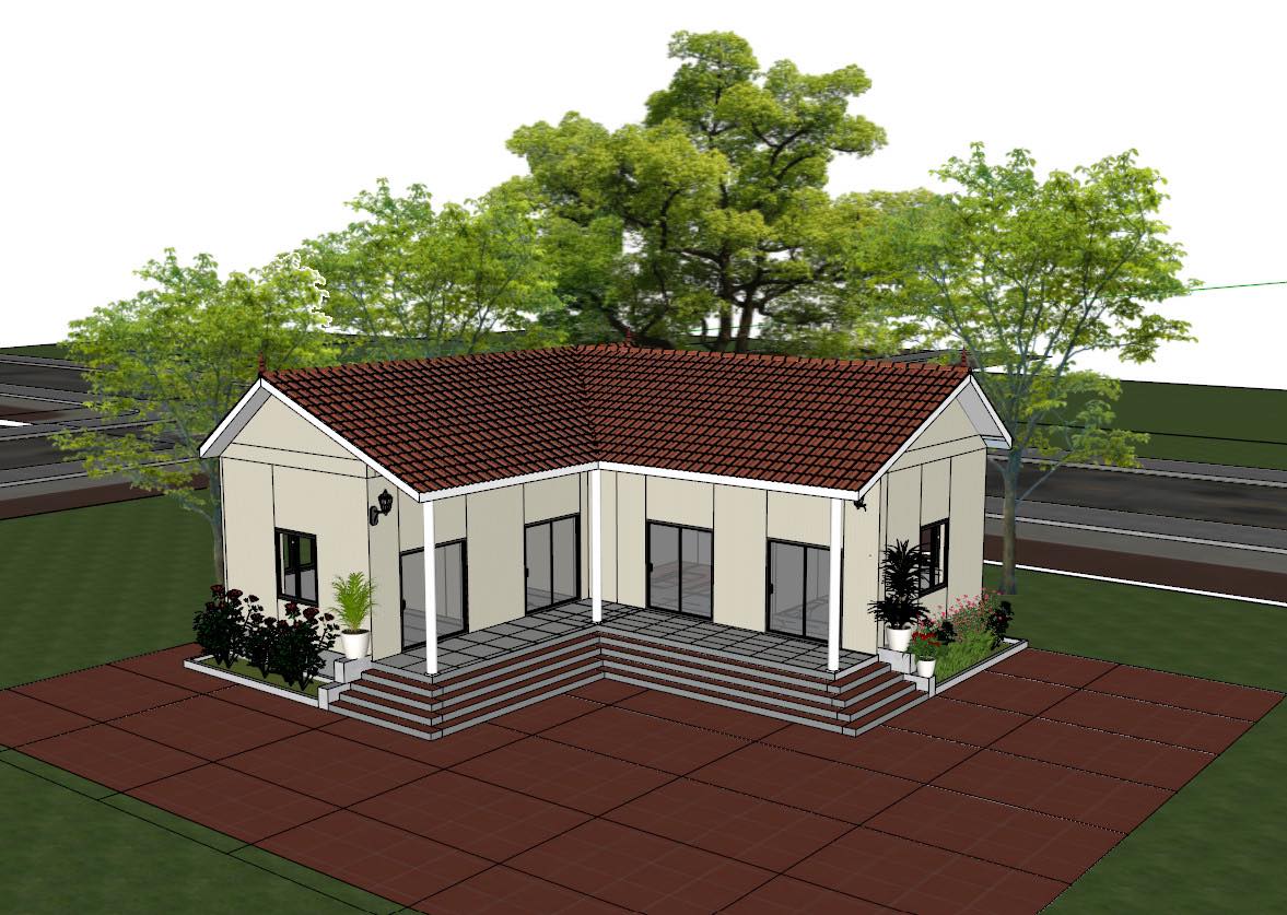 Sau khi tiếp nhận thông tin chúng tôi đã tới khảo sát và lên bản 3d cho anh Tuấn xem qua