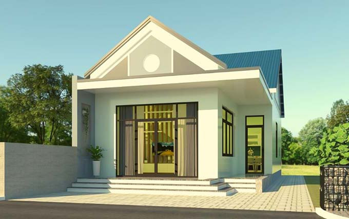 Mẫu nhà cấp 4 mái thái 200 triệu nông thôn đẹp
